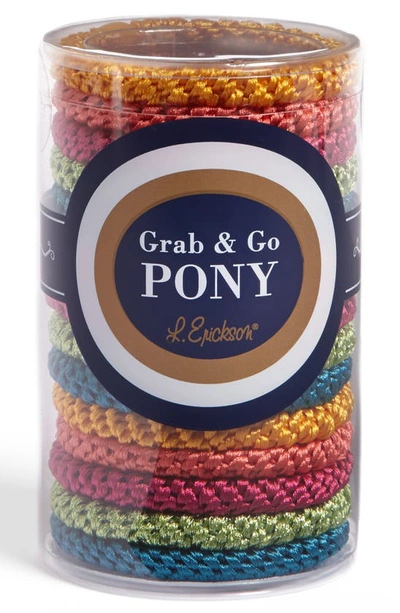 Shop L Erickson Grab & Go Set Of 15 Ponytail Holders In Vida Loca