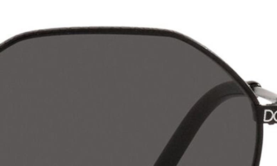 Shop Dolce & Gabbana Phantos 54mm Round Sunglasses In Matte Black/ Dark Grey