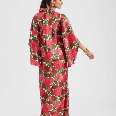 La Doublej Magnifico Dress In Pink Dahlias