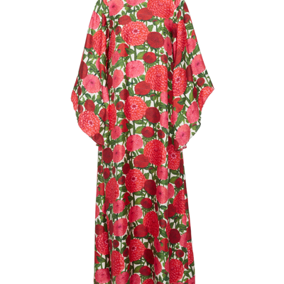 Shop La Doublej Magnifico Dress In Pink Dahlias