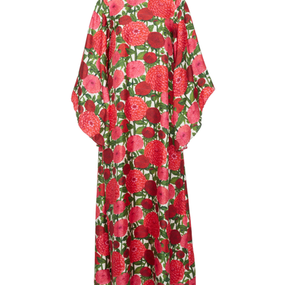 La Doublej Magnifico Dress In Pink Dahlias