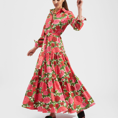 Shop La Doublej Bellini Dress In Pink Dahlias