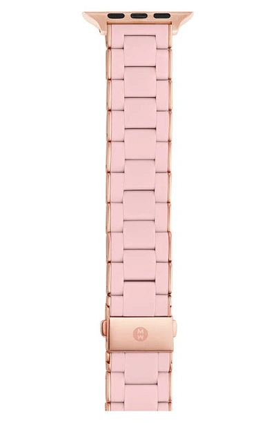 Shop Michele Silicone Wrapped Apple Watch® Bracelet In Pink