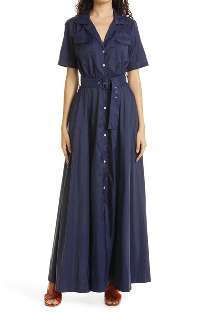 Shop Staud Millie Maxi Dress In Navy