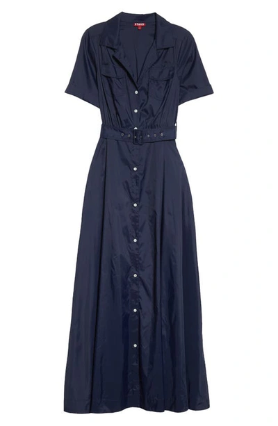 Shop Staud Millie Maxi Dress In Navy