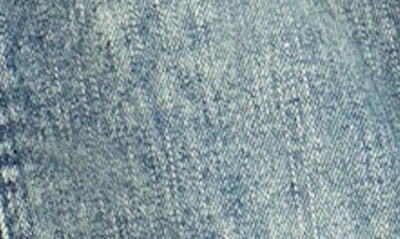 Nikki Lund Double Breasted Denim Blazer In Medium Blue