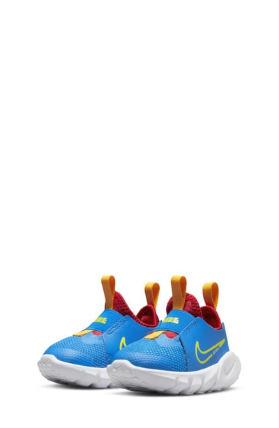 Shop Nike Flex Runner 2 Slip-on Running Shoe In Blue/ Green/ Red