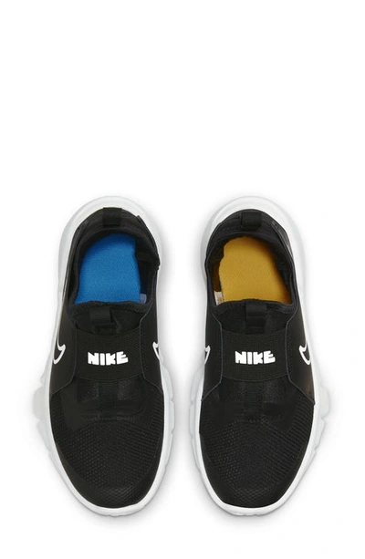 Shop Nike Kids' Flex Runner 2 Slip-on Running Shoe In Black/ White/ Blue/ Gold