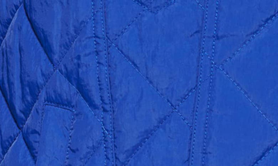 Shop Levi's Diamond Quilted Nylon Trucker Jacket In Blue