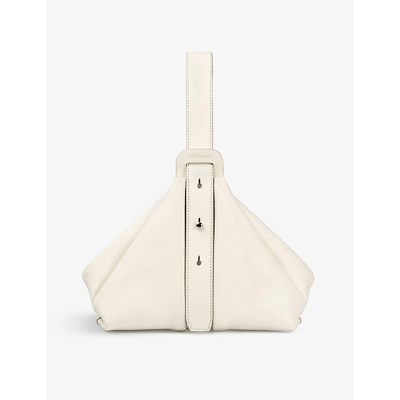 Shop Advene Cream The Age Leather Top-handle Bag