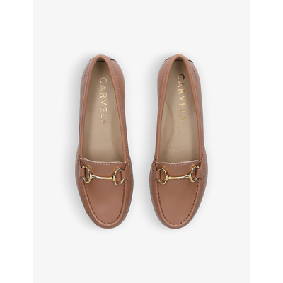 Carvela Comfort Click 2 Leather Loafers In Tan Comb