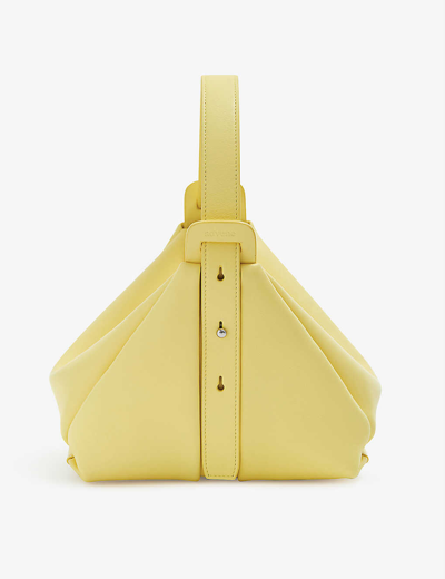 Shop Advene The Age Leather Top-handle Bag In Lemon