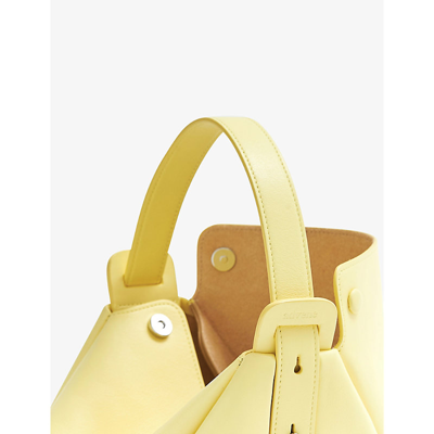 Shop Advene The Age Leather Top-handle Bag In Lemon
