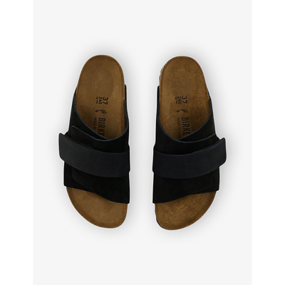 Shop Birkenstock Kyoto Open-toe Suede Sandals In Black