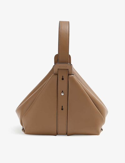Shop Advene Caramel The Age Leather Top-handle Bag