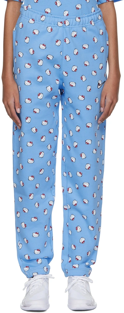 Shop Nike Blue Hello Kitty Edition Lounge Pants In University Blue