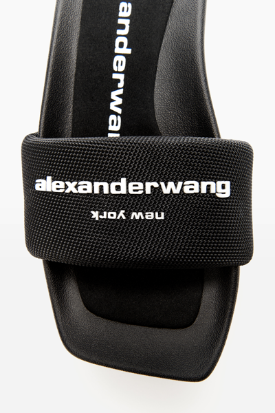 Alexander Wang Sandalo Slide Platform Con Logo In Black