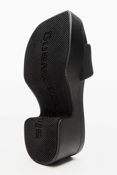 Alexander Wang Sandalo Slide Platform Con Logo In Black