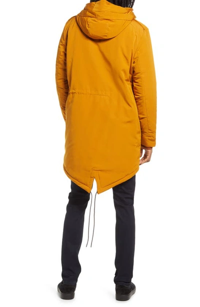 Selected Homme Iconic Recycled Polyester Hooded Fishtail Parka In Buckthorn  Brown | ModeSens