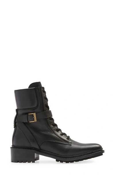 Aquatalia Octavia Calfskin Buckle Combat Booties In Black ModeSens