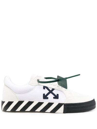 Shop Off-white Sneakers 'low Vulcanized' In Bianco