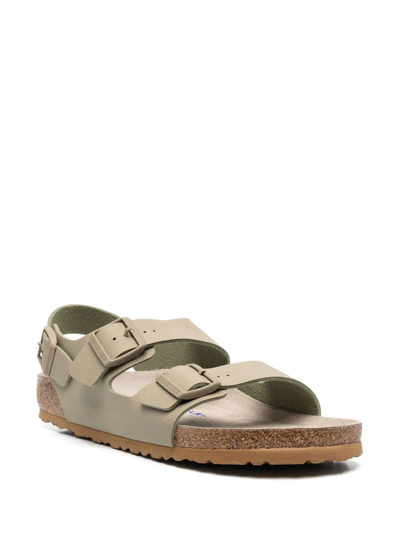 Shop Birkenstock Mayari Birko-flor Slingback Sandals In Green