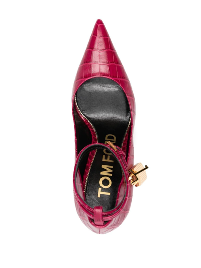 Shop Tom Ford Decollete 110mm Heeled Pumps In Red