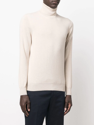 Brunello Cucinelli Men Cashmere Turtle-neck Sweater In Neutrals