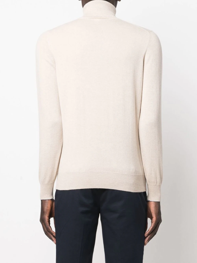 Brunello Cucinelli Men Cashmere Turtle-neck Sweater In Neutrals