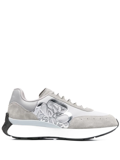 Shop Alexander Mcqueen Sprint Runner Lace-up Sneakers In Grey