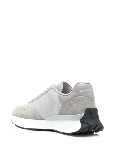 Shop Alexander Mcqueen Sprint Runner Lace-up Sneakers In Grey