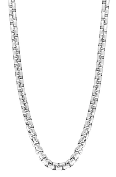 Shop Effy Sterling Silver Box Chain Necklace In White