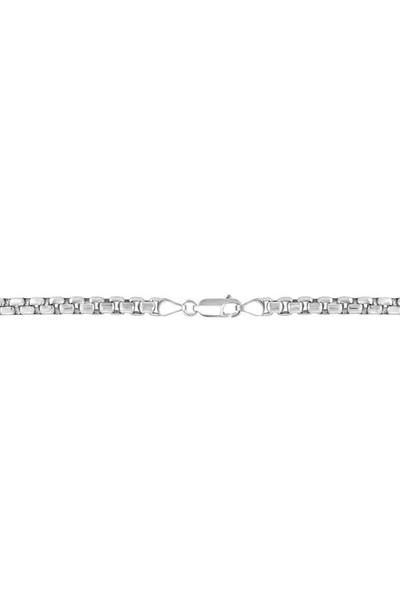 Shop Effy Sterling Silver Box Chain Necklace In White