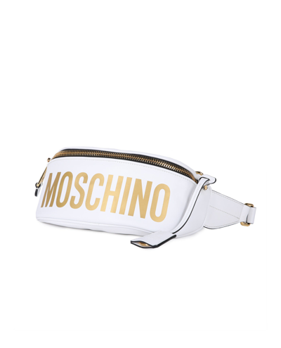 Shop Moschino Logo Belt Bag In White