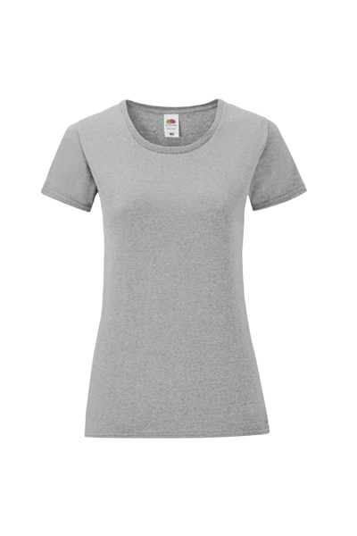 Shop Fruit Of The Loom Womens/ladies Iconic 150 Heather T-shirt In Grey