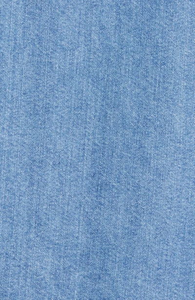 Shop Frame Cotton & Silk Denim Button-up Shirt In Blue Jean