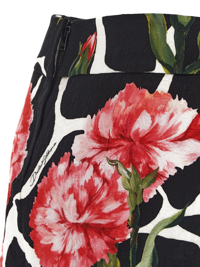 Shop Dolce & Gabbana Garofani Skirt In Multicolor