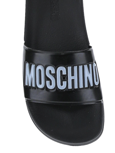 Shop Moschino Slides Woman In Black