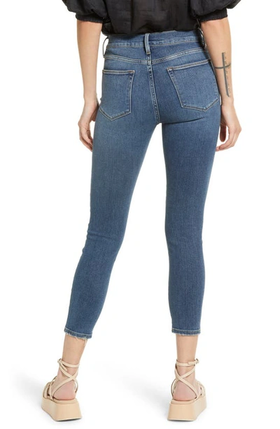 Shop Frame Le High Waist Crop Skinny Jeans In Crosslane
