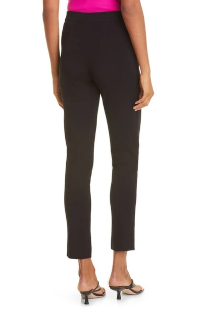 Misook Plus Size Straight-leg Knit Pull-on Pants In Black