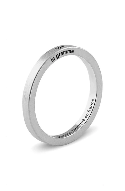 Shop Le Gramme 3g Brushed Sterling Silver Ribbon Band Ring