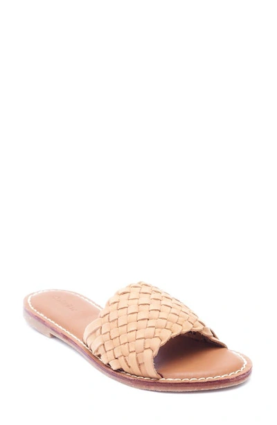Shop Soludos Rose Woven Slide Sandal In Bisque