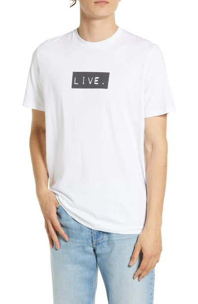 Shop Live Live Live Pima Cotton Graphic Logo Tee In Whiteout
