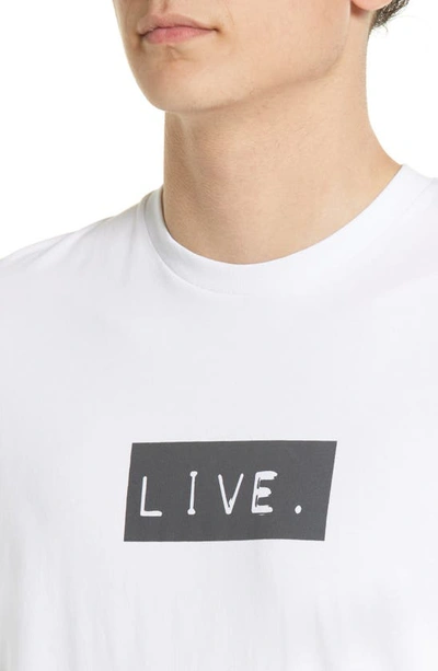 Shop Live Live Live Pima Cotton Graphic Logo Tee In Whiteout