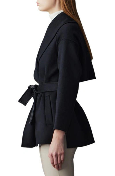 Shop Mackage Tyra Wool Coat In Black