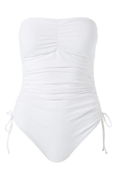 Melissa Odabash Sydney One-piece Ruched Tie Swimsuit In White
