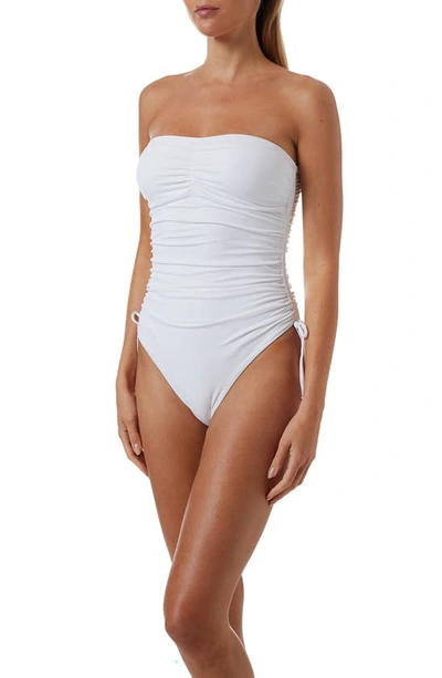 Melissa Odabash Sydney One-piece Ruched Tie Swimsuit In White