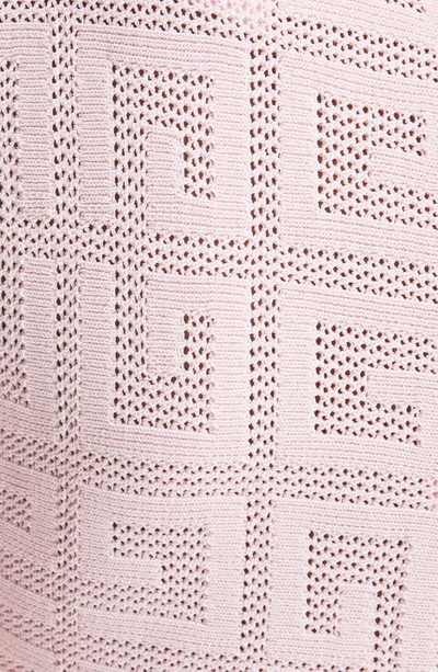 Shop Givenchy 4g Logo Knit Minidress In 681-light Pink