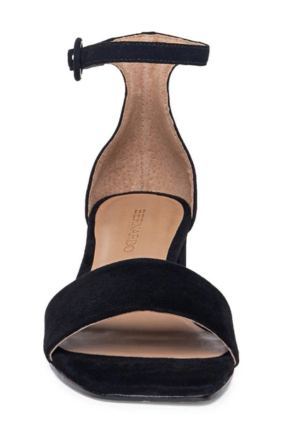 Shop Bernardo Footwear Jalena Ankle Strap Sandal In Black Suede