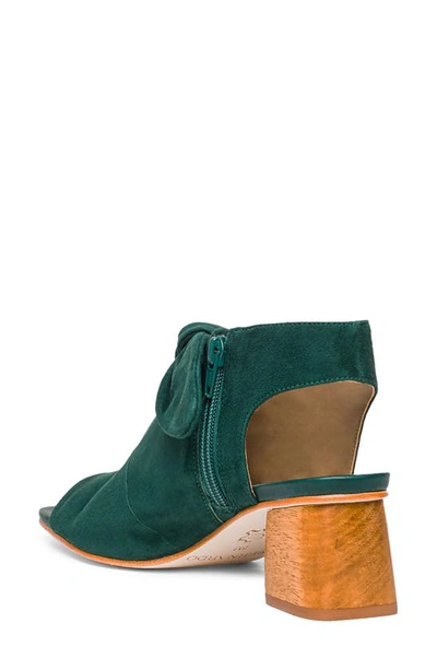 Bernardo Lizzie Suede Knot Zip Sandals In Royal Pine Suede